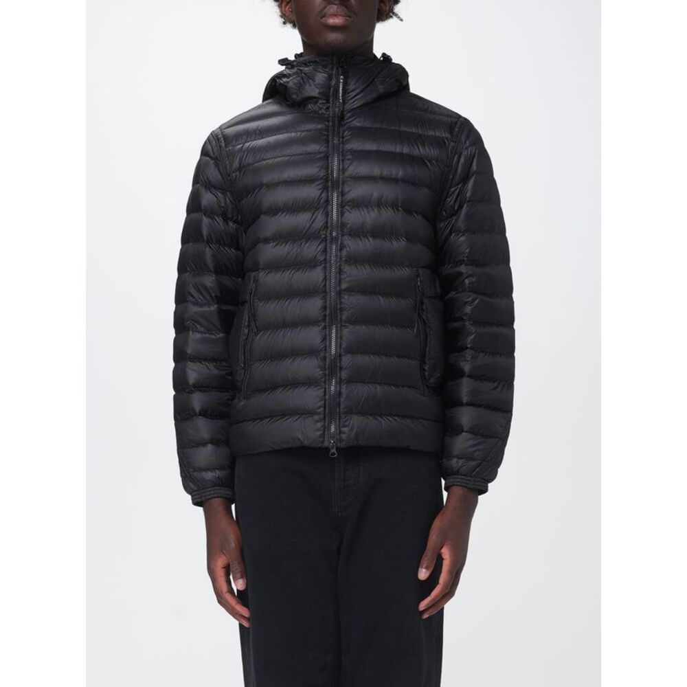 C.P. Company Men C.P. Company Short Nylon Puffer Jacket With Iconic Goggle Hood